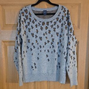 GAP Animal Print Sweater Size Medium